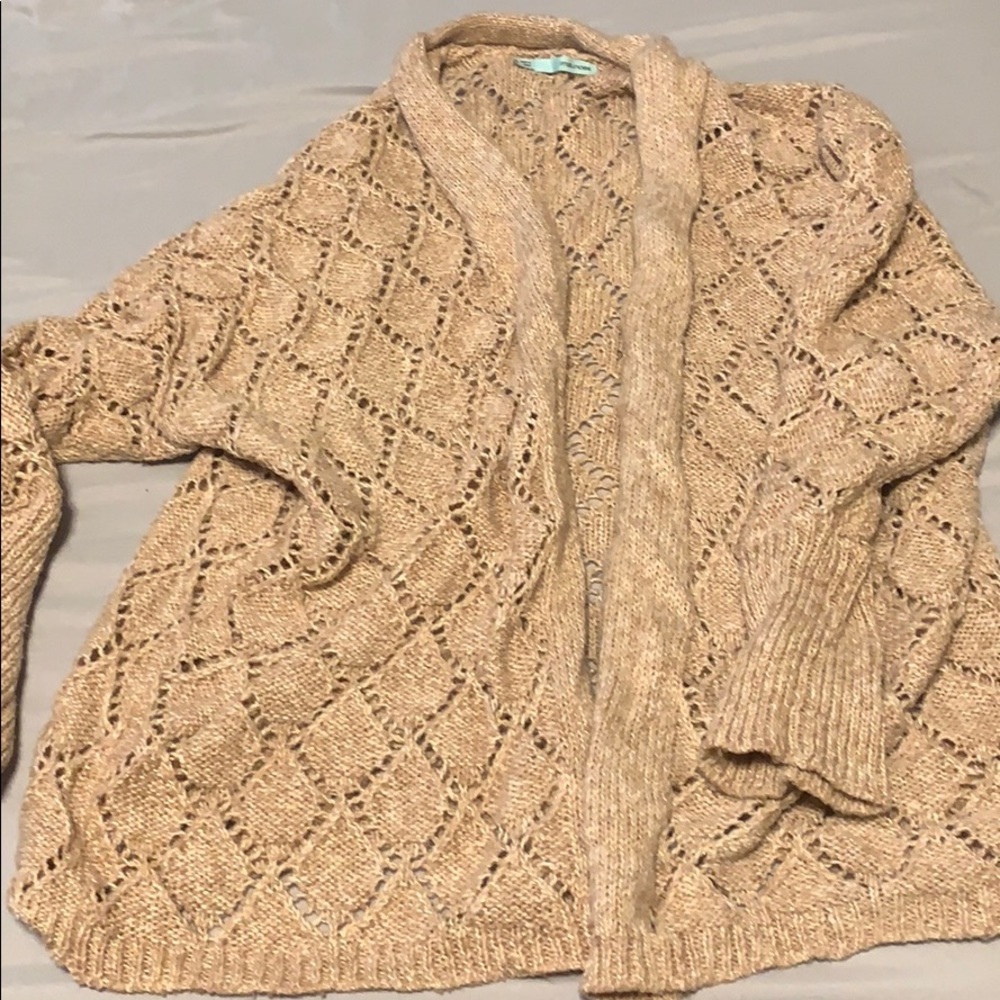 Rose gold knit cardigan